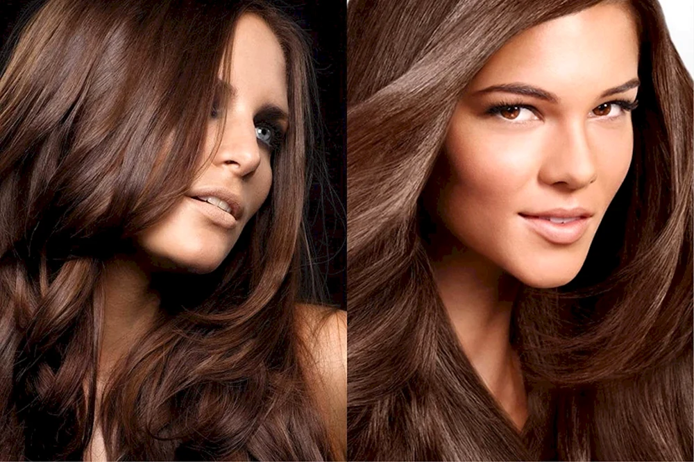 Mokkobraune Haarfarbe