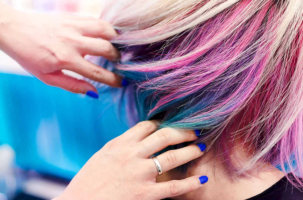 Blaue Ombré Ombré Shatush