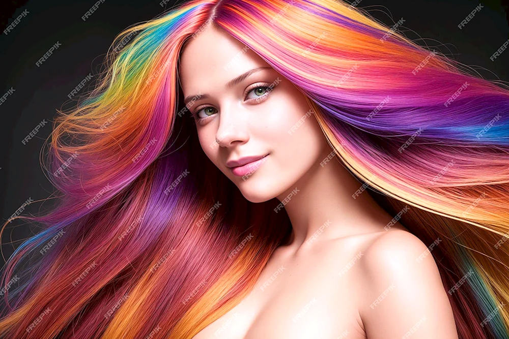 Schöne gefärbte Haare