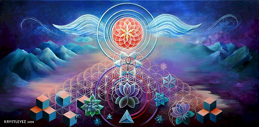 Leben Heilige Geometrie Harmonie Gemälde