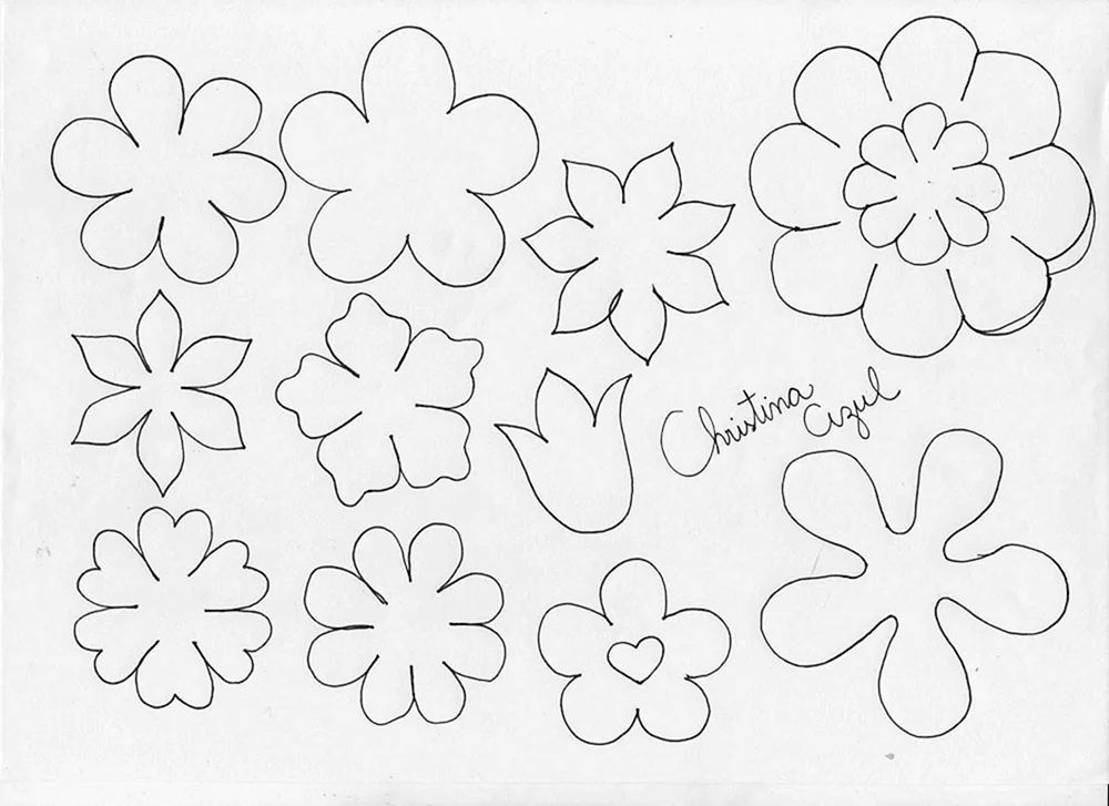 Blumenschablonen zum Ausdrucken