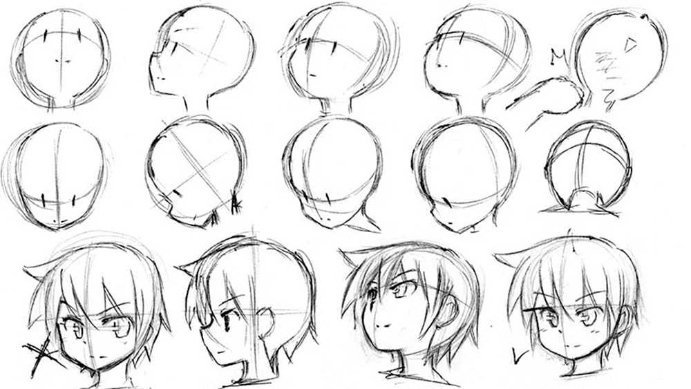 Tutorial on drawing anime head