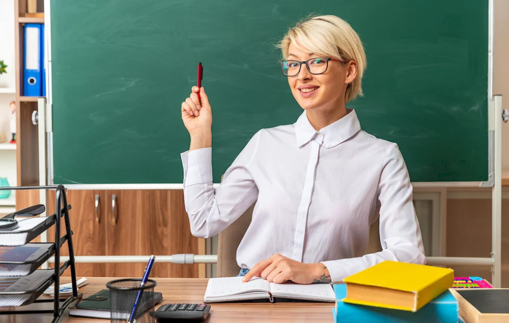 Junge Lehrerin