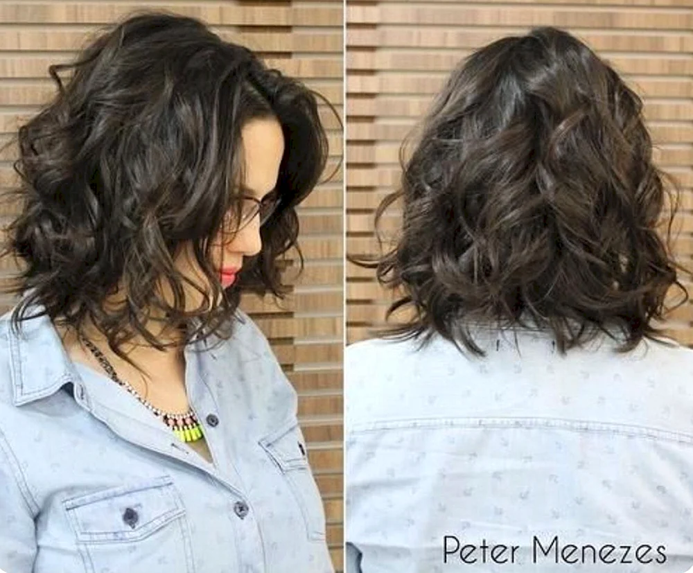 Langer Bob für gewelltes Haar