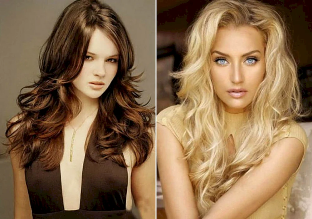 Langes Haarstyling