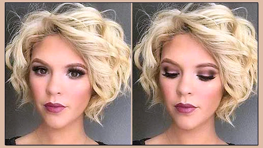 Braune Frisuren auf einem Bob
