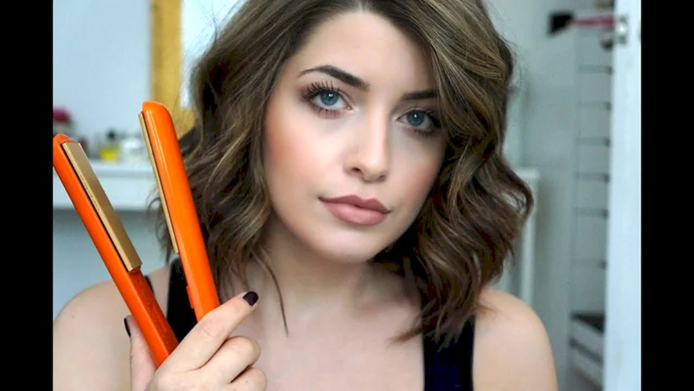 Lange Haare Locken mit Eisen