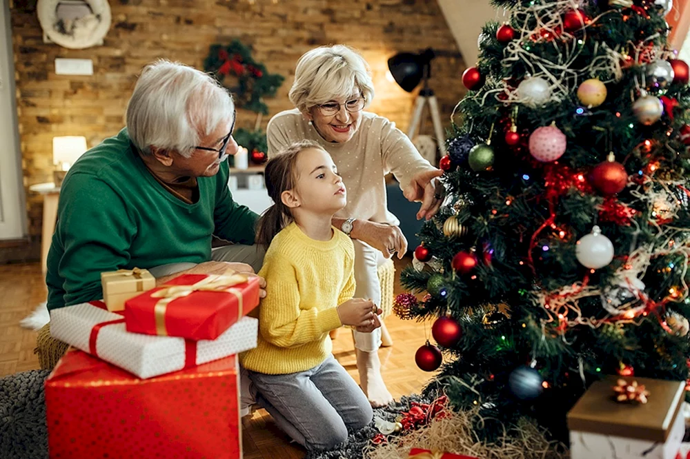 Novaya Weihnachtsbaum Familie