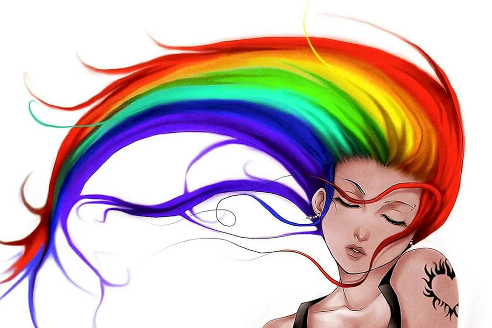 Regenbogen einfach zeichnen