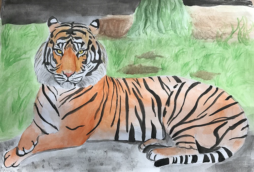 Stylisierter Tiger