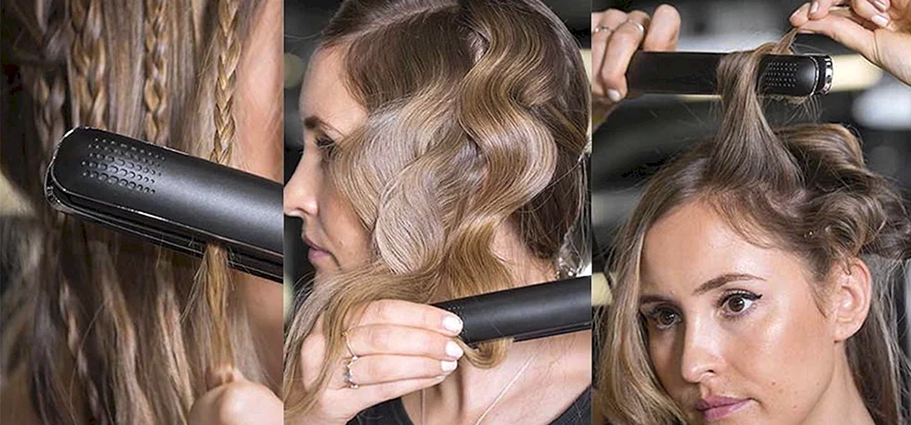 Lange Locken mit dem Glätteisen