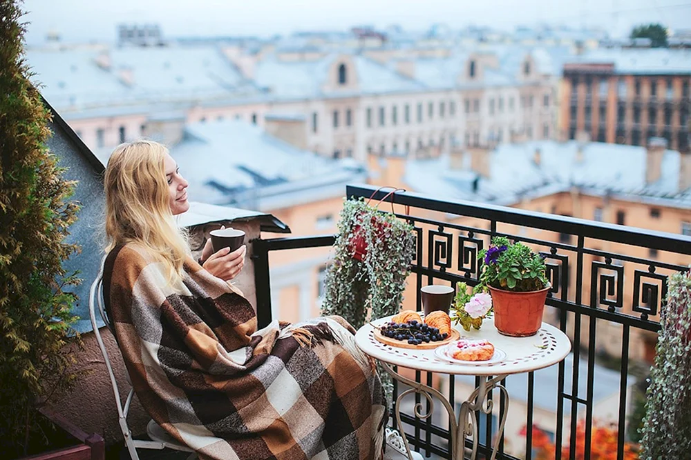 Morgenkaffee Balkon
