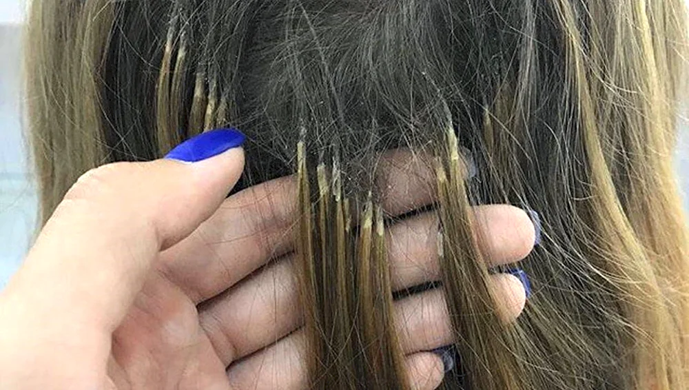 Mikro-Kapsel-Haarverlängerungen für kurzes Haar