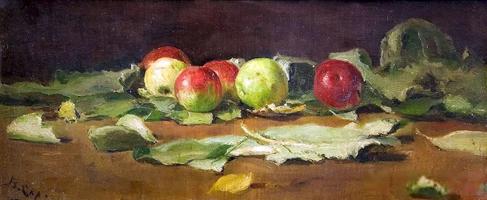 Valentin Serov Äpfel und Blätter