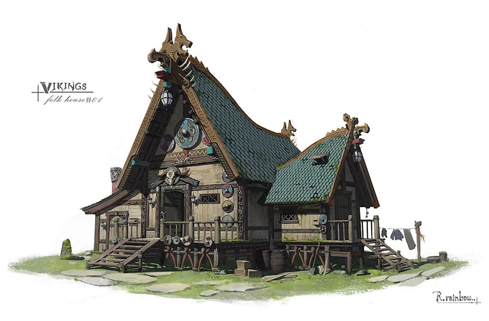 Wikingerarchitektur altes Skandinavien