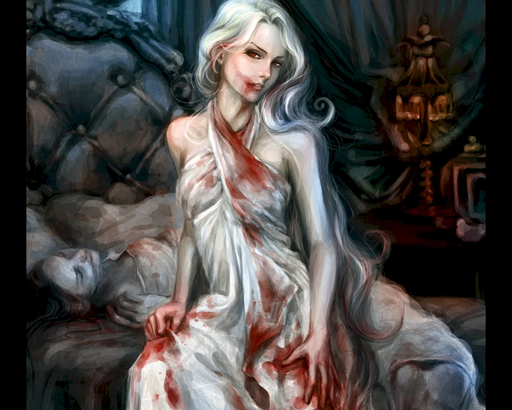 Blondes Vampirmädchen