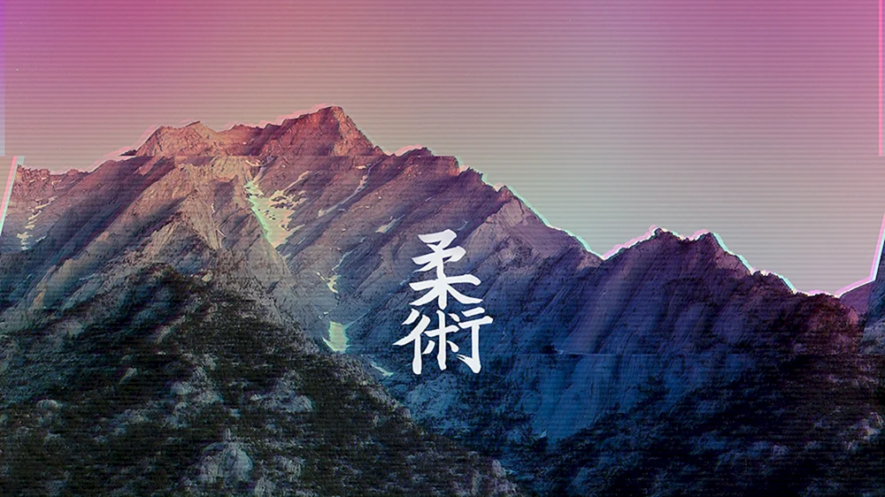 Vaporwave Berge