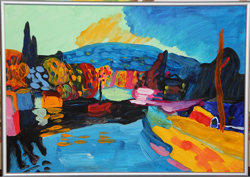 Vasily Kandinsky „Landschaft in Murnau“ 1908