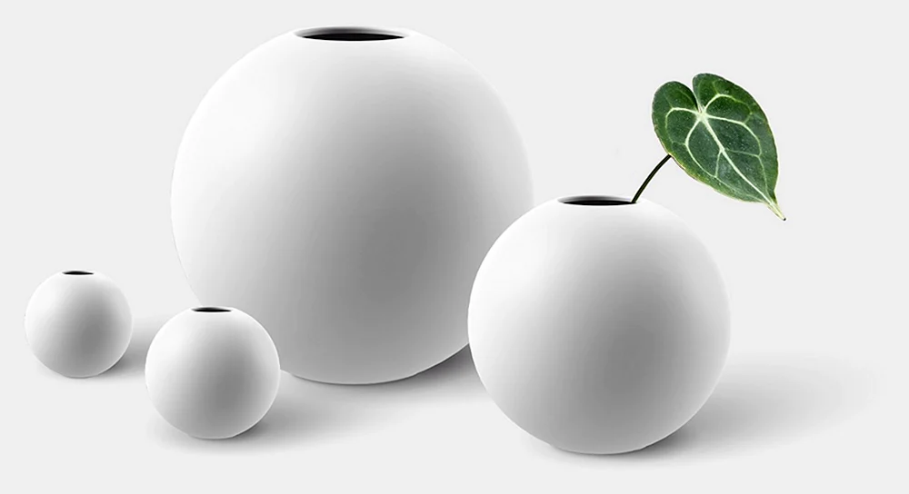 Eine runde Vase