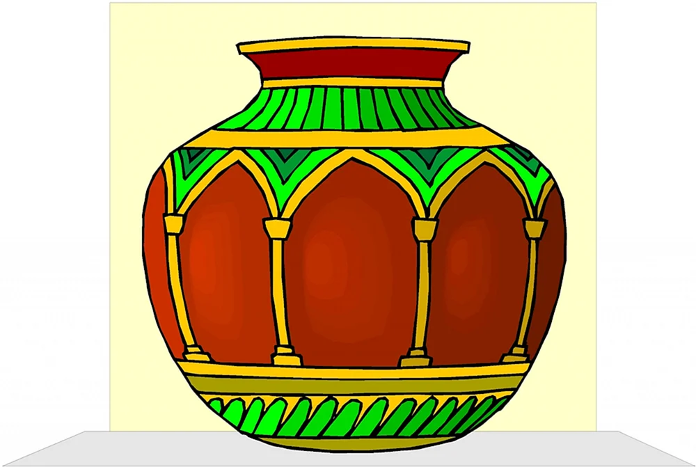 Vase mit Muster