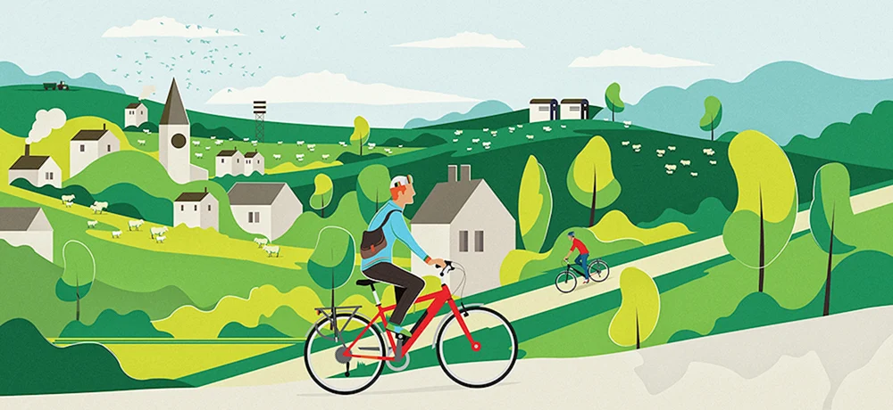 Vektorillustration Landschaft