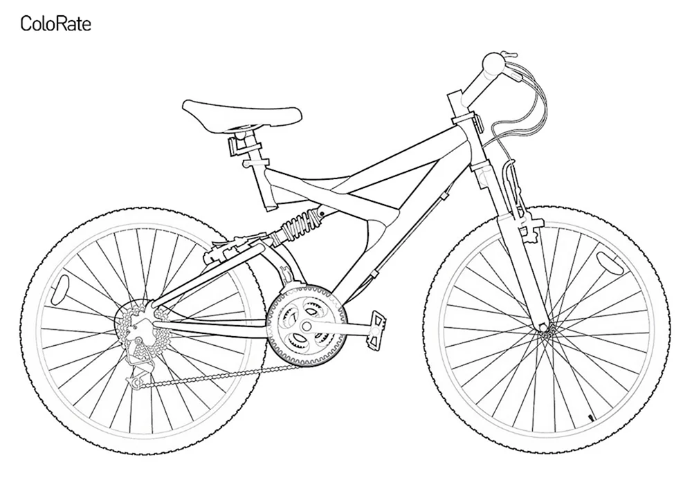 Fahrrad ausmalen