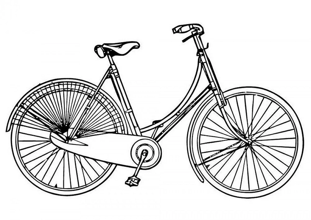 Fahrrad ausmalen für Kinder