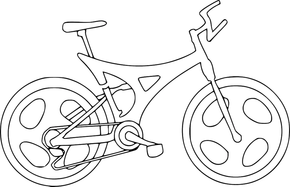 Fahrradseitenzeichnung
