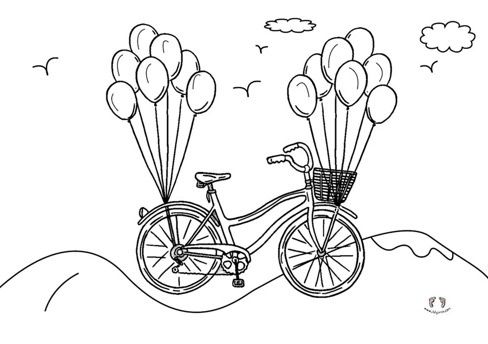 Fahrrad ausmalen