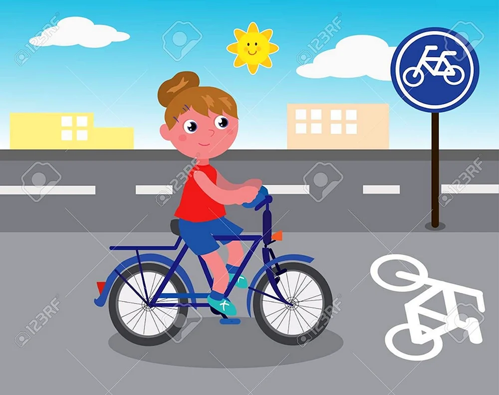 Fahrradspur für Kinder