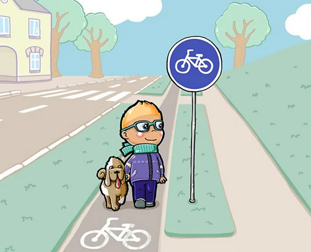 Fahrradspur für Kinder