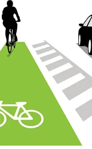 Fahrradspur auf weißem Hintergrund