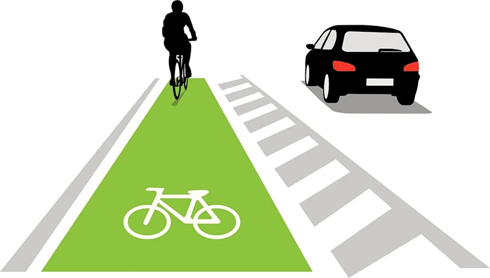 Fahrradspur auf weißem Hintergrund