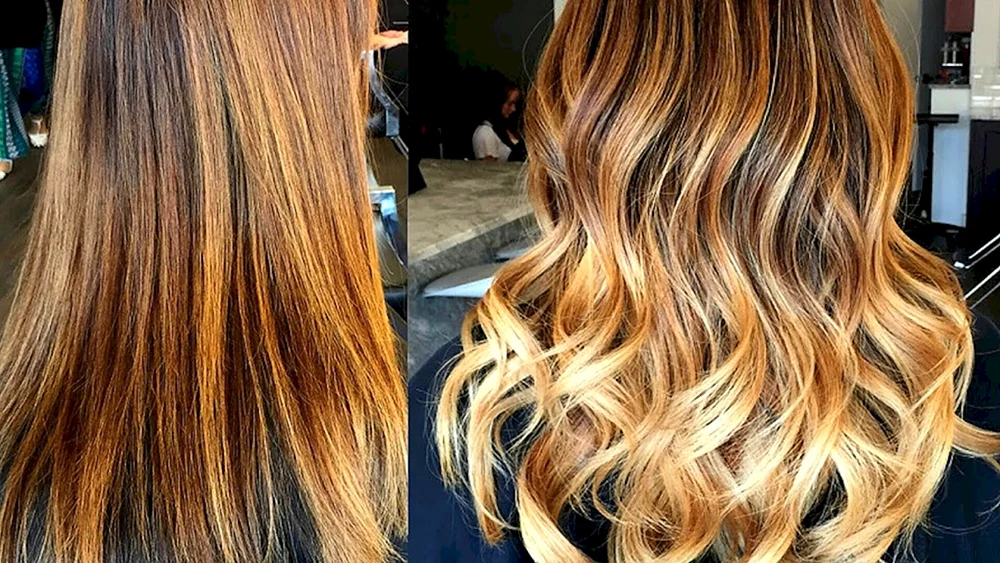 Erdbeerblonder Balayage-Bob