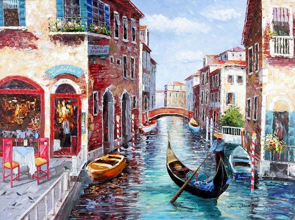 Leonid Afremov Gemälde Venedig