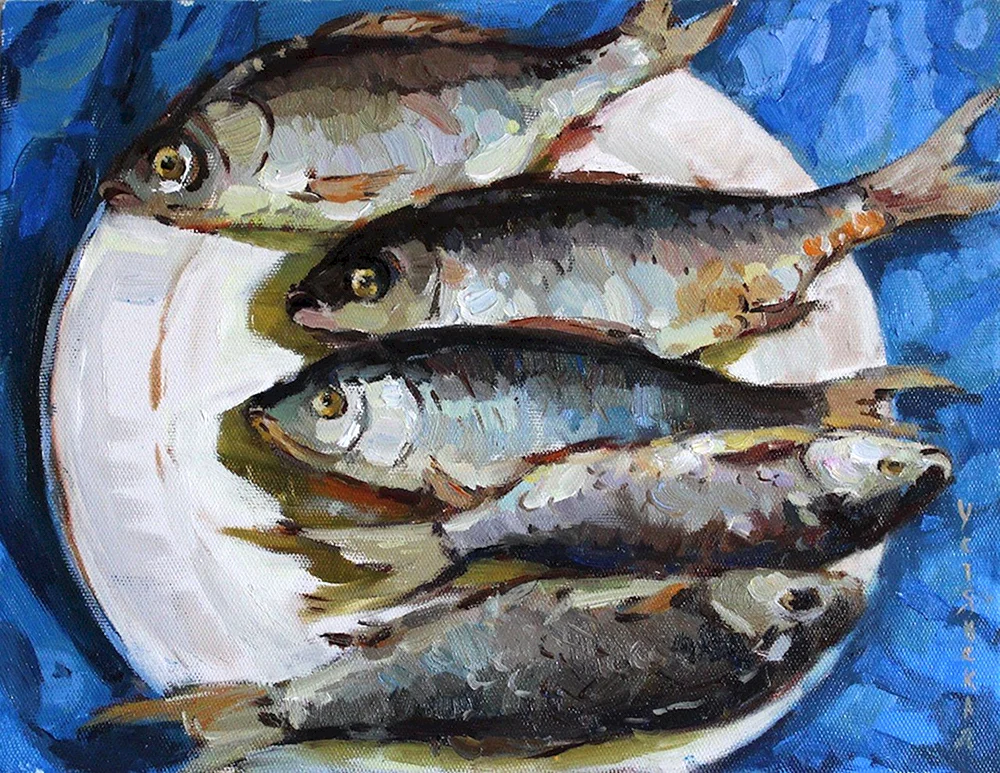 Fisch in abstrakter Malerei