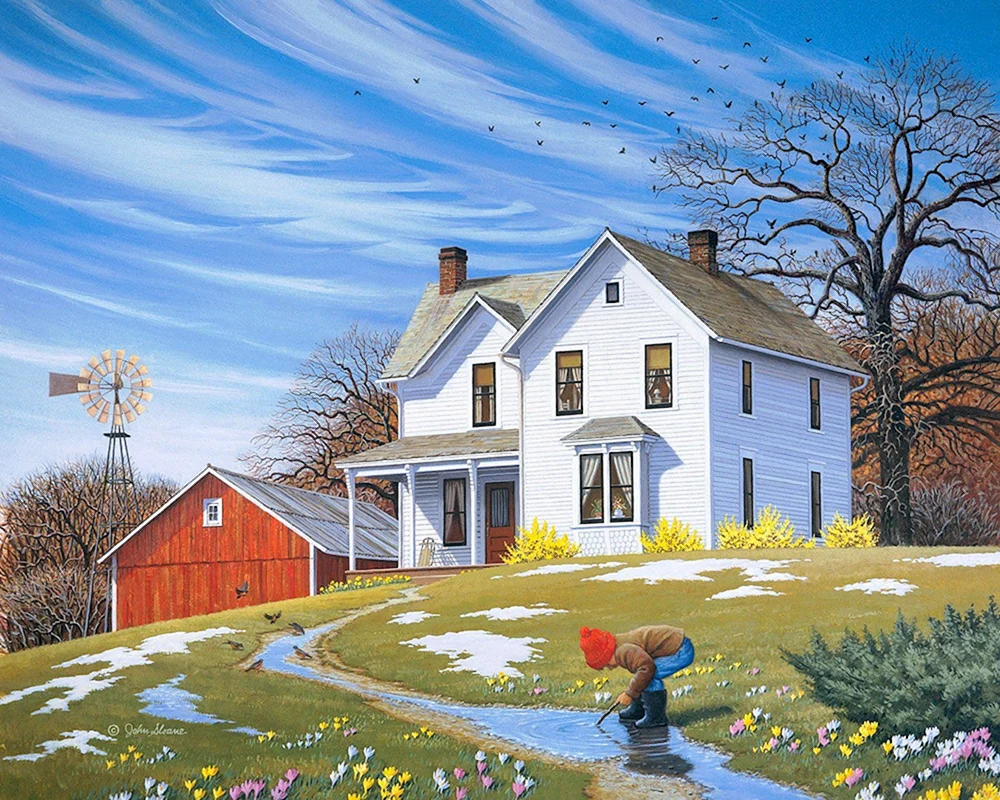 Frühlingsdorf John Sloane.