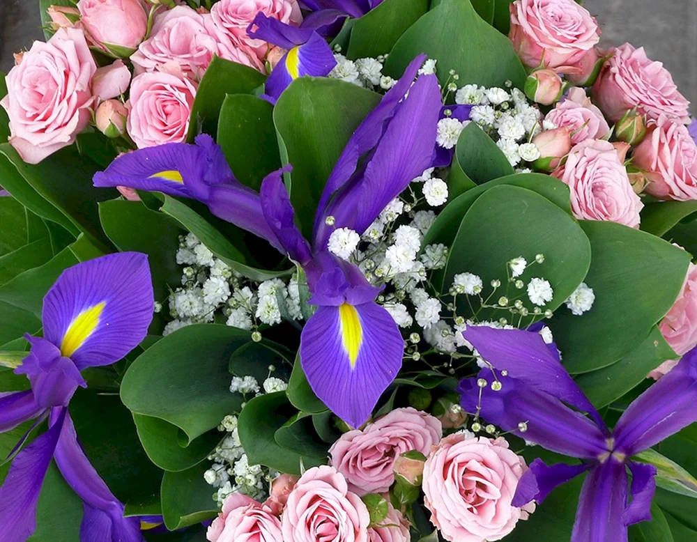 Iris Narzissen-Tulpen-Bouquet