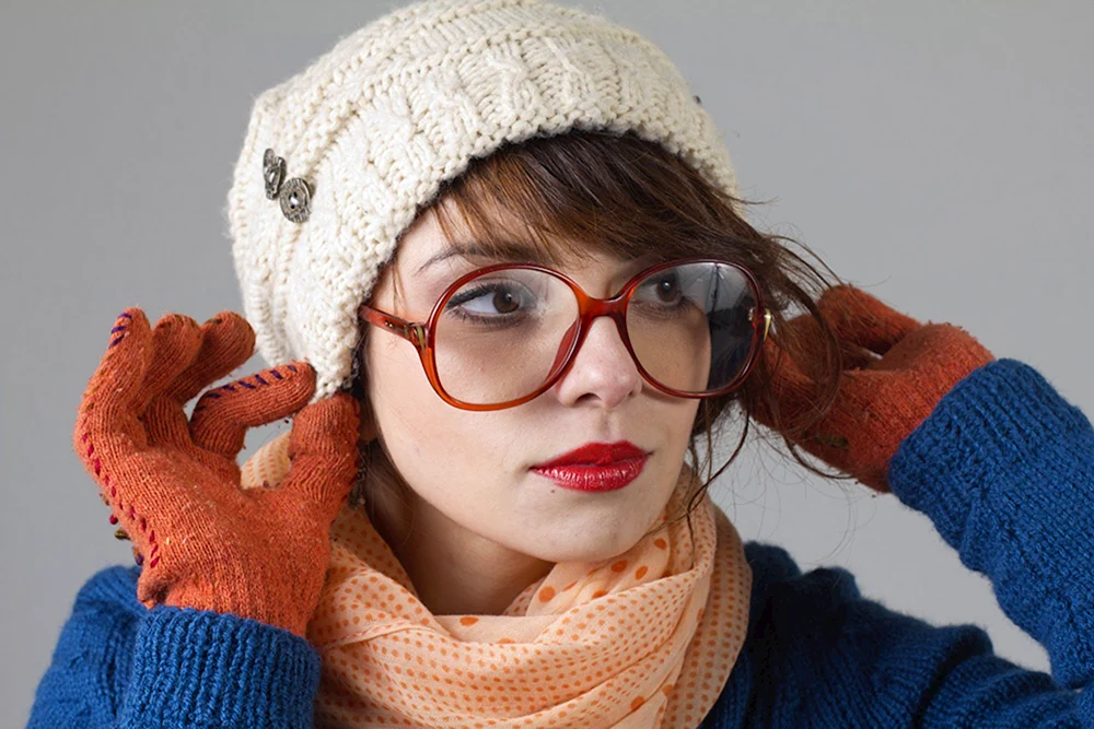 Strickmützen für Frauen mit Brille