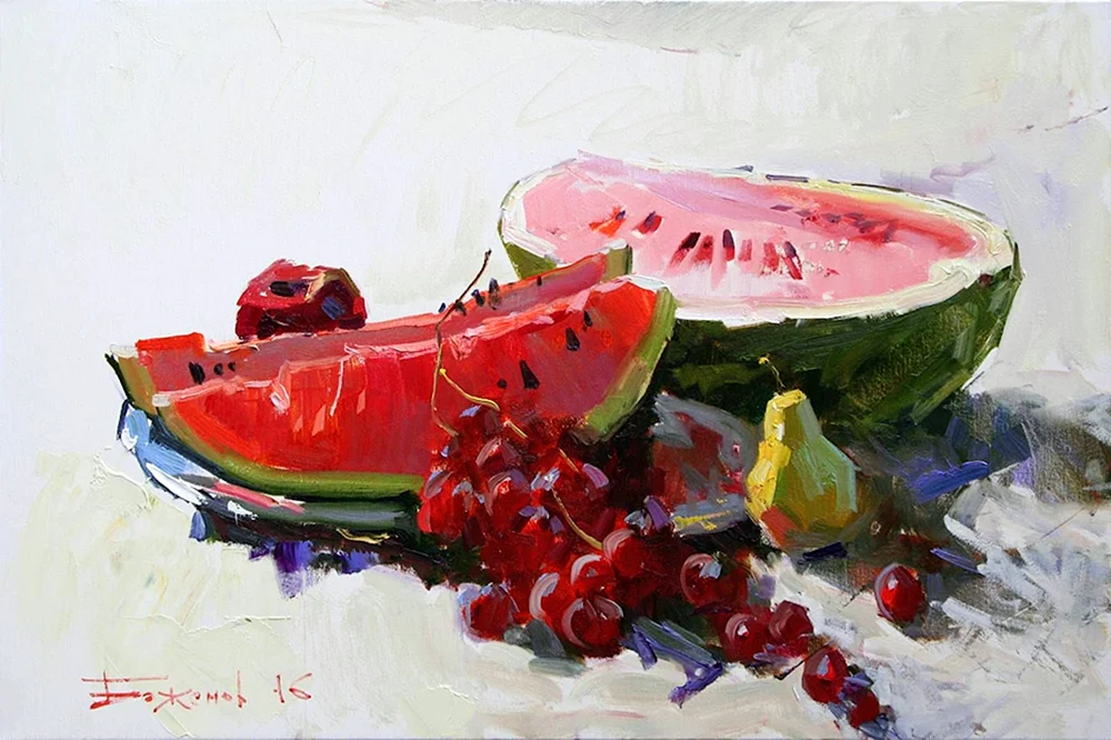 Jovanni Stanchi Wassermelone ‚Stilleben mit Wassermelone‘