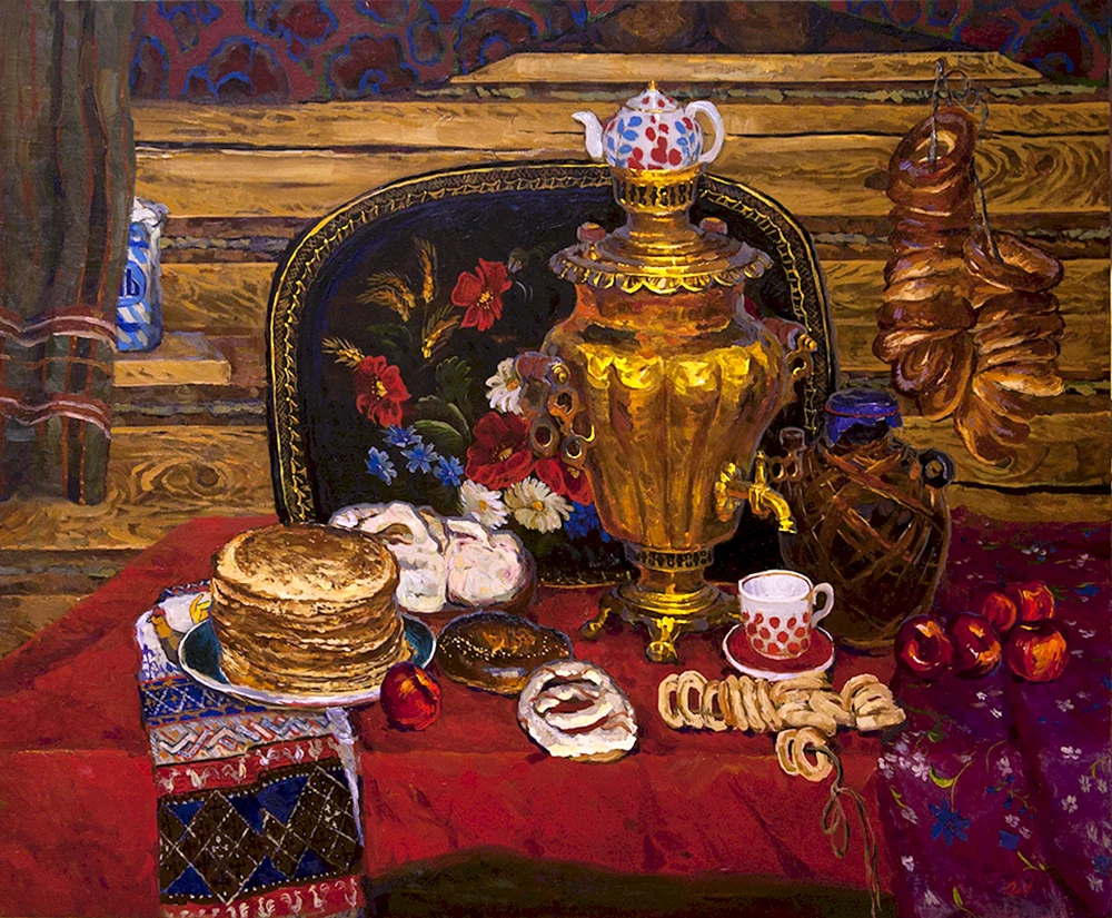 Vladimir Fyodorovich Stozharov „am Samowar“