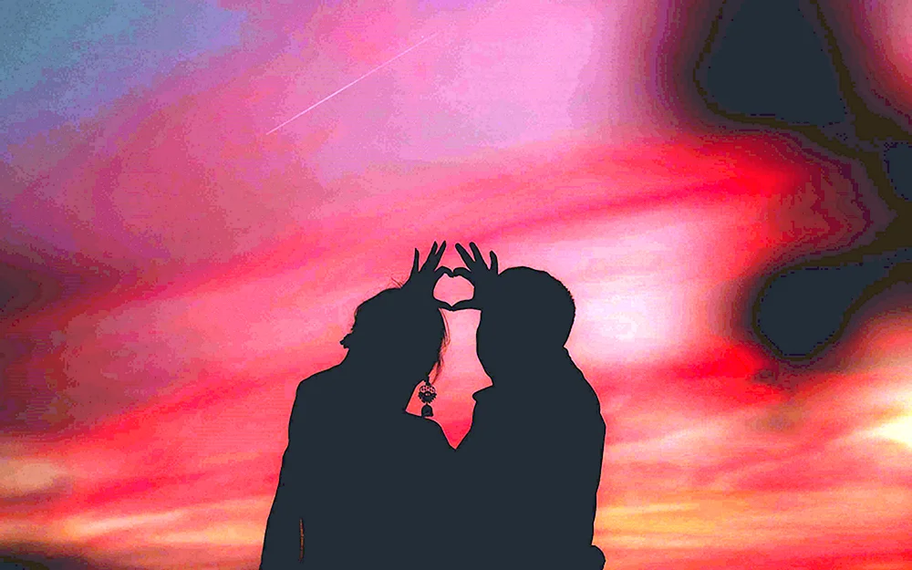 Liebes-Silhouette