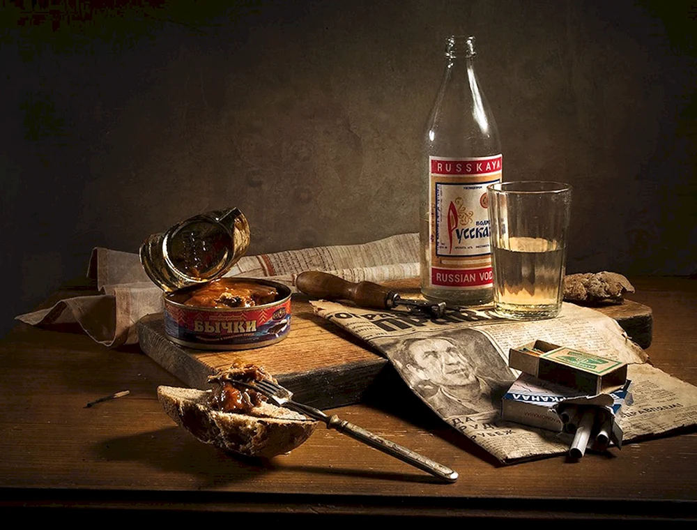 Wodka-Stillleben