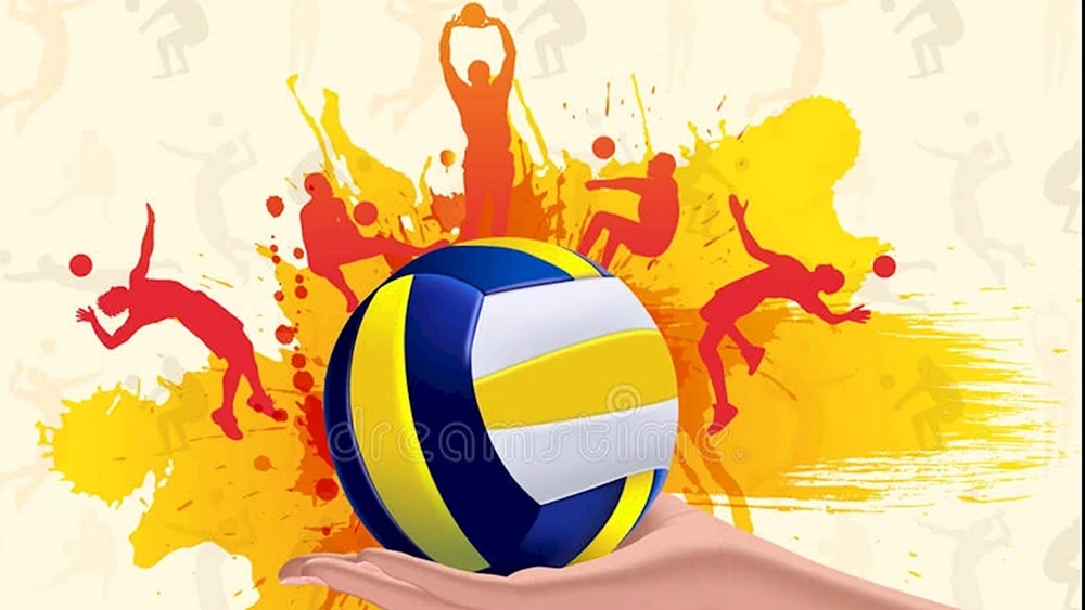 Volleyball spielend Volleyball