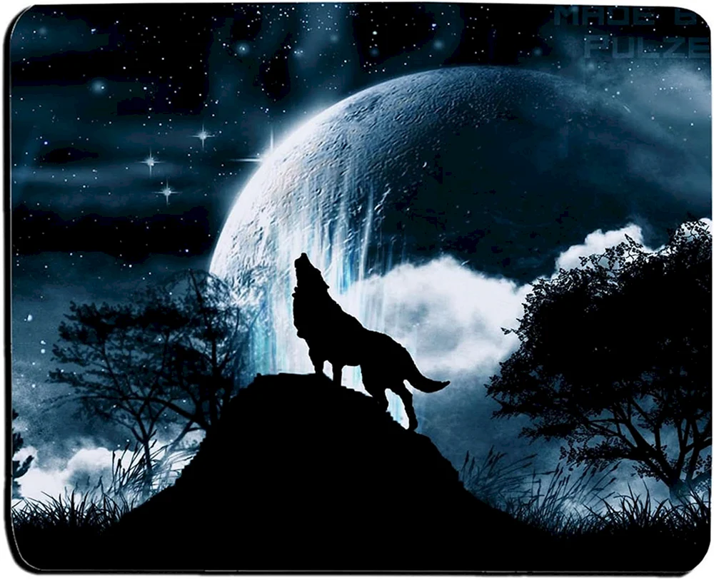 Wolf und Wolf und Mond