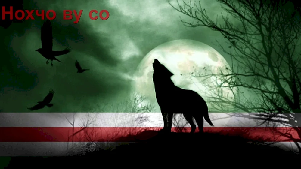 Die Flagge von Tschetschenien und Ichkeria