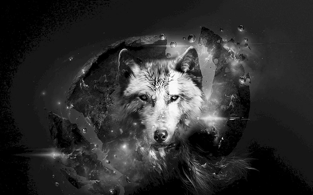 Wolf Tapete