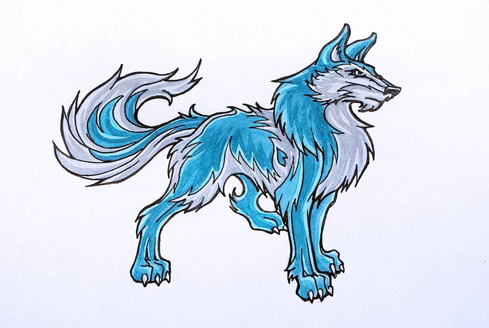 Wolf Zeichnung