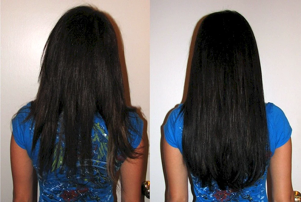 Vor-Nachher-Haar