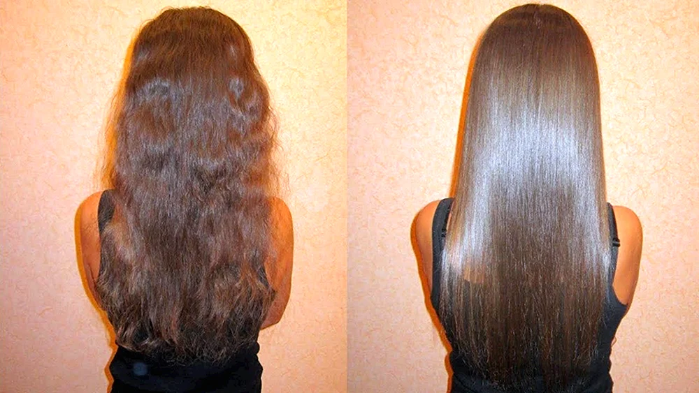 Langes Haar bis zum Hinterkopf